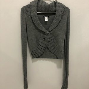 Grey knit cardigan